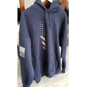 Navy Blue American Flag Sweatshirt XL